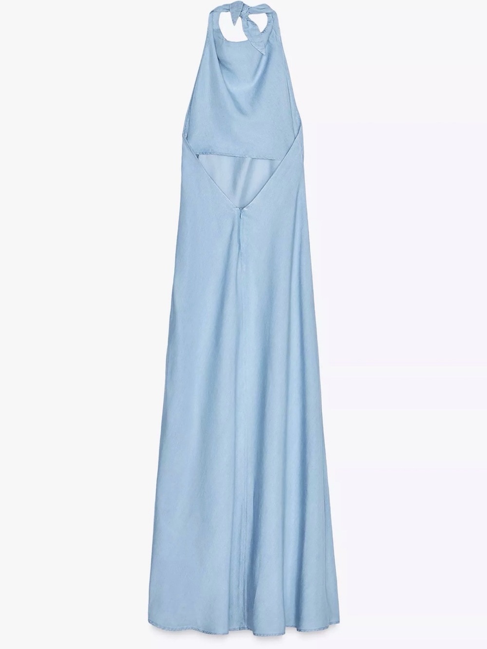 Zara Light Blue A-Line Maxi Skirt